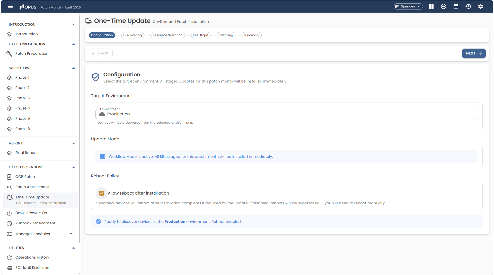 OPUS Remediation tools